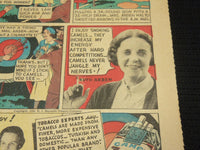 1934 RUTH ARDEN CAMELS CIGARETTES COLOR COMICS AD - NP 1847E