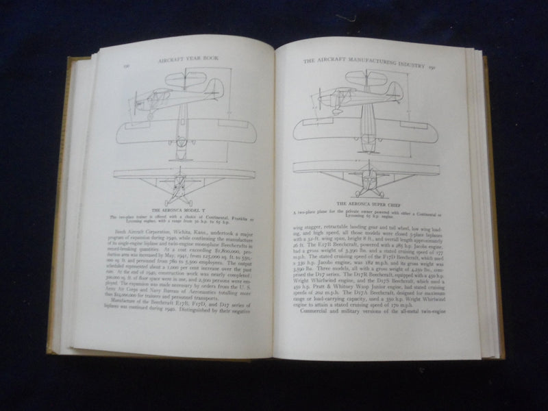 1941 THE AIRCRAFT YEAR BOOK HARDCOVER BOOK -AERONAUTICAL CH. OF COMM. - KD 8258