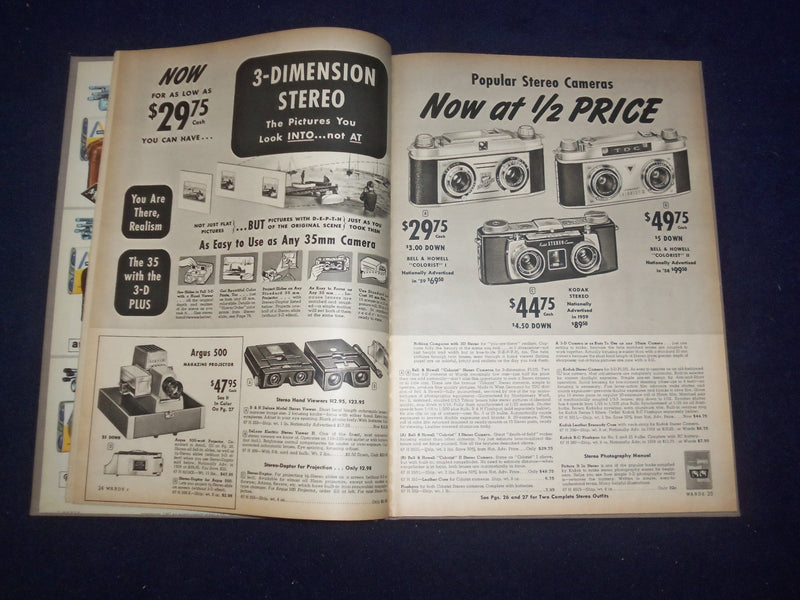 1960 MONTGOMERY WARD CAMERA BOOK CATALOG - HARDCOVER - R 96W
