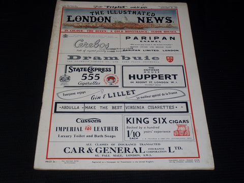 1956 JANUARY 28 ILLUSTRATED LONDON NEWS MAGAZINE NICE COVERS & ADS - E 4243