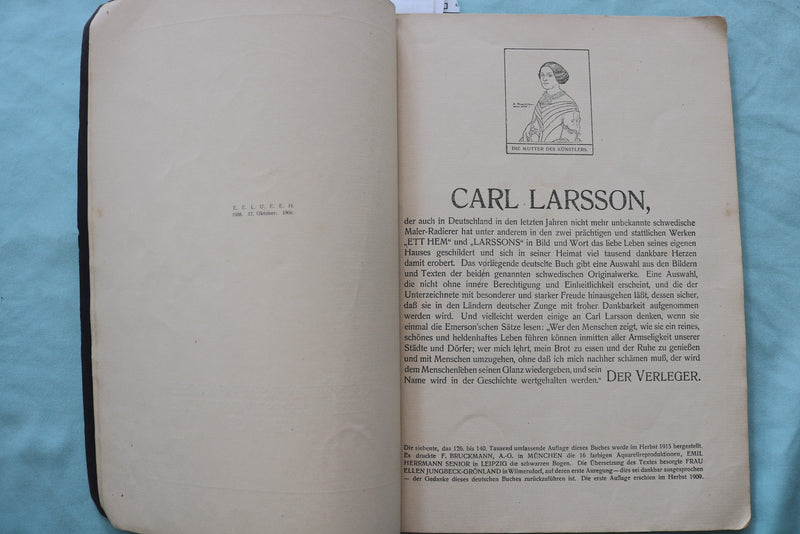 1908-1909 CARL LARSSON - DAS HAUS IN DER SONNE - SOFTCOVER BOOK - K 3290