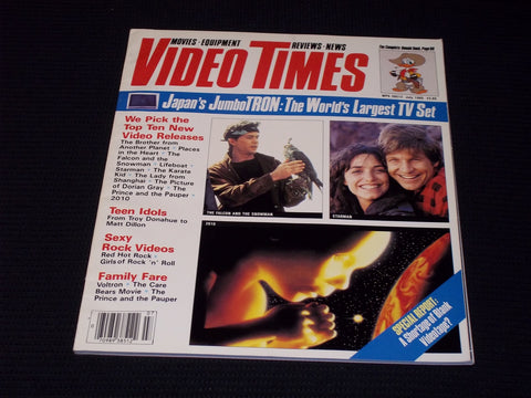 1985 JULY VIDEO TIMES MAGAZINE - THE FALCON & SNOWMAN FRONT COVER - E 13790