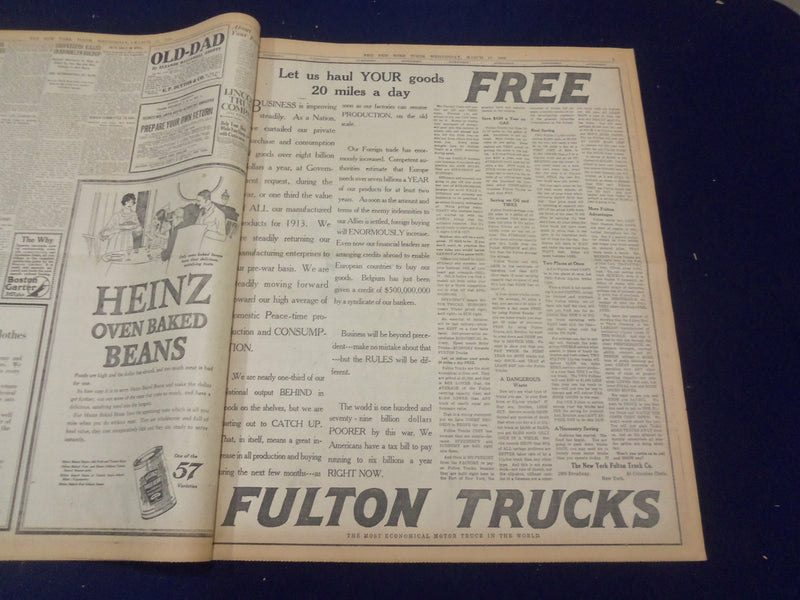 1919 MARCH 12 NEW YORK TIMES - PEACE DRAFT AHEAD OF LEAGUE - NT 9272