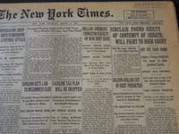 1927 MAR 17 NEW YORK TIMES SINCLAIR FOUND GUILTY OF CONTEMPT OF SENATE - NT 6397