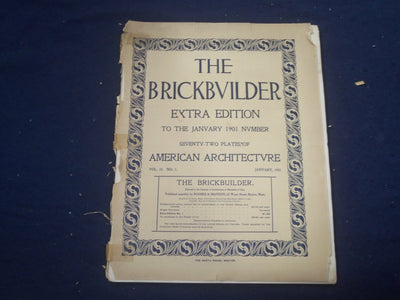 1901 JANUARY THE BRICKBUILDER MAGAZINE - AMERICAN ARCHITECTURE - ST 528A