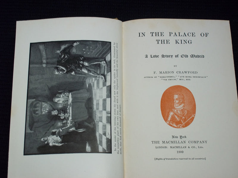 1900 IN THE PALACE OF THE KING HARDCOVER BOOK BY F. MARION CRAWFORD - KD 7625