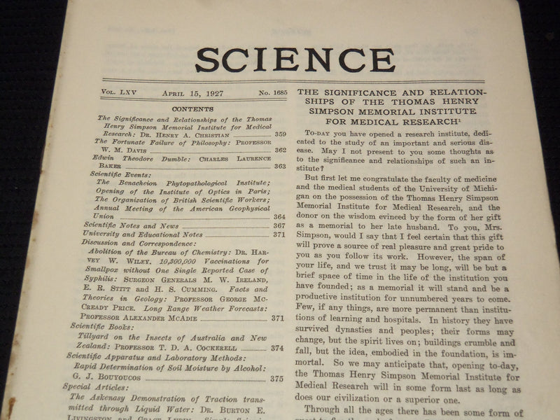 1927 SCIENCE MAGAZINE LOT OF 48 ISSUES - WR 277A