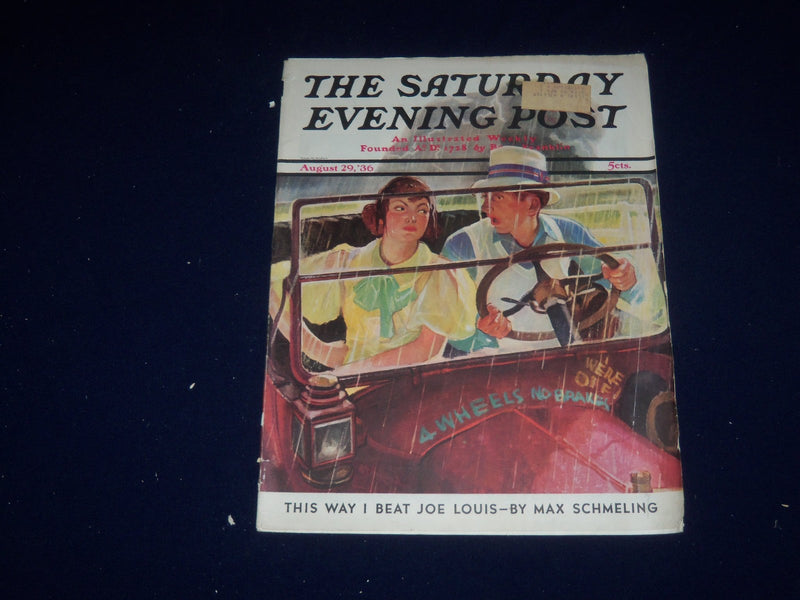1936 AUGUST 29 THE SATURDAY EVENING POST MAGAZINE - ILLUSTRATED COVER - SP 5504
