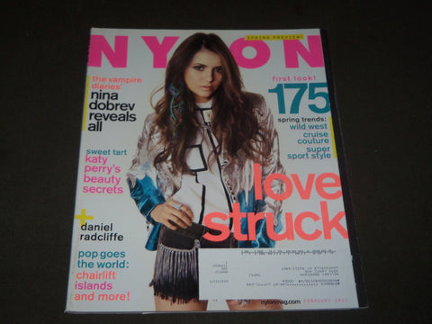 2012 FEBRUARY NYLON MAGAZINE - NINA DOBREV COVER - FASHION - B 4228