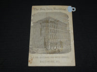 1877 THE BALTIMORE SUN ALMANAC - SOFTCOVER - A. S. ABELL & CO. - J 6865
