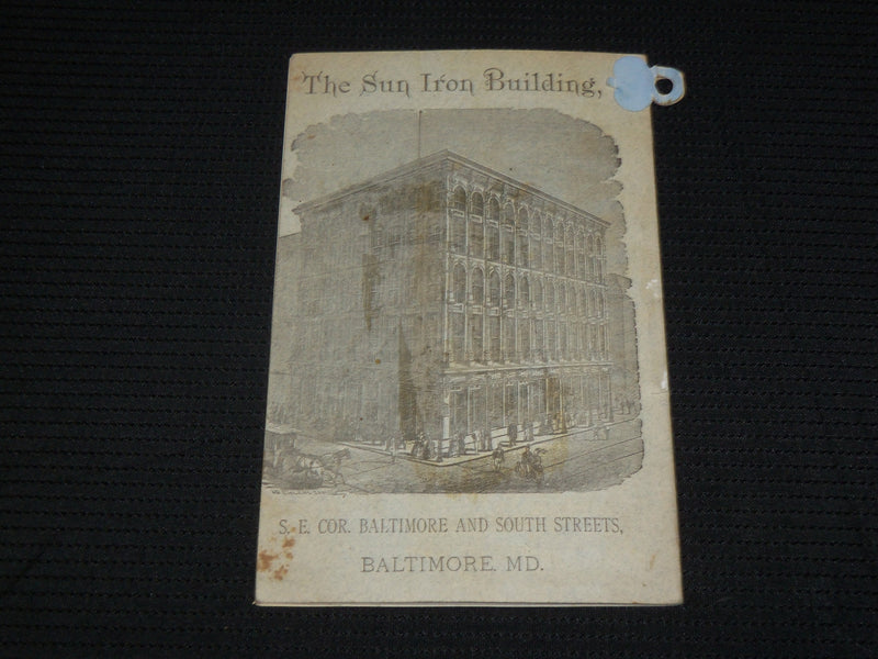 1877 THE BALTIMORE SUN ALMANAC - SOFTCOVER - A. S. ABELL & CO. - J 6865