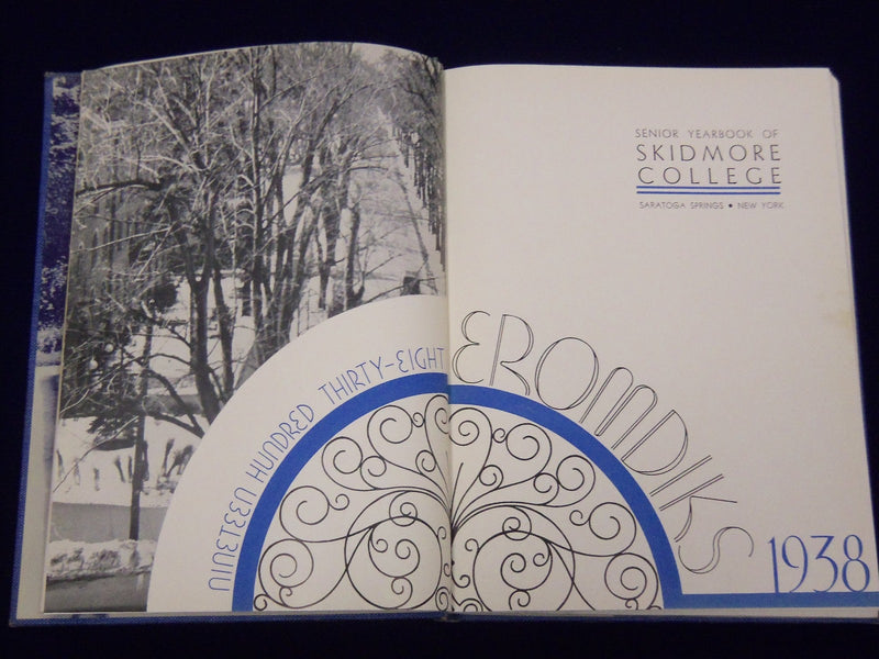 1938 EROMDIKS SKIDMORE COLLEGE YEARBOOK SARATOGA SPRINGS NEW YORK - YB 669