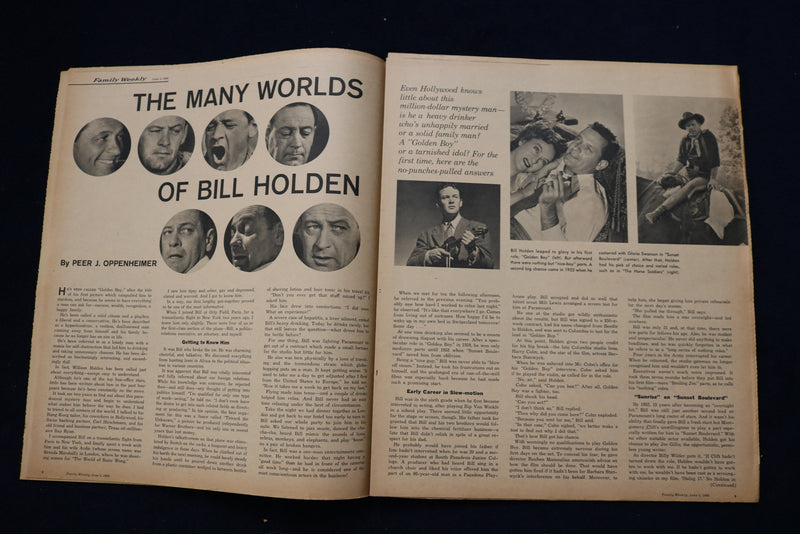 1960 JUNE 5 FAMILY WEEKLY MAGAZINE - WILLIAM HOLDEN COVER - E 23295