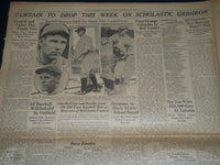 1929 SYRACUSE NY HERALD NEWSPAPER - COLGATE CRUSHES SYRACUSE 21-0 - NP 3788
