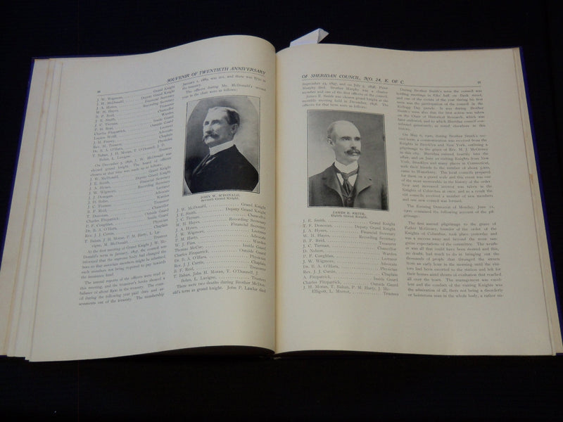 1905 SHERIDAN COUNCIL NO. 24 TWENTIETH ANNIVERSARY BY C. MALONEY - KD 1176J