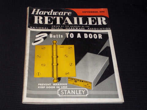 1945 SEPTEMBER HARDWARE RETAILER MAGAZINE - STANLEY COVER - E 3560