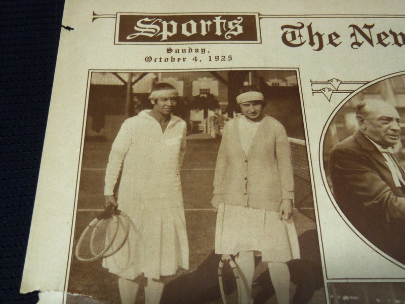 1925 OCTOBER 4 NEW YORK TIMES SPORTS PICTURE SECTION - PIRATES -SENATOR- NT 9470