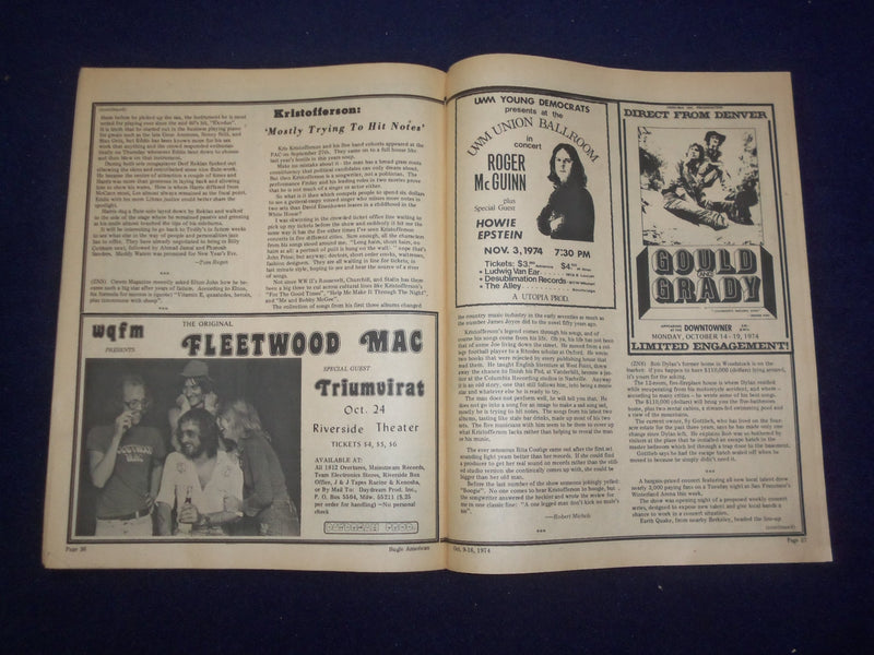 1974 OCTOBER 9-16 BUGLE AMERICAN MAGAZINE - OSCAR O.K. KABIBBLER - J 9422