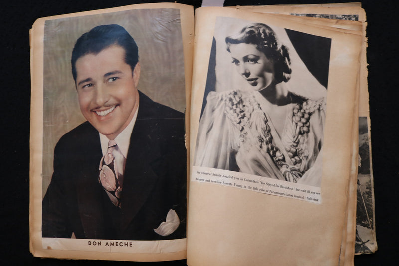 1930'S MOVIE STARS SCRAPBOOK - CHARLIE CHAPLIN - JAMES CAGNEY - E 24905