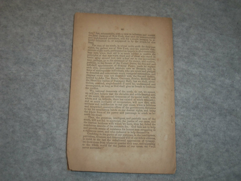 1853 HON. JAMES E. COOLEY DEMOCRACY OF SYRACUSE SPEECH - J 6318