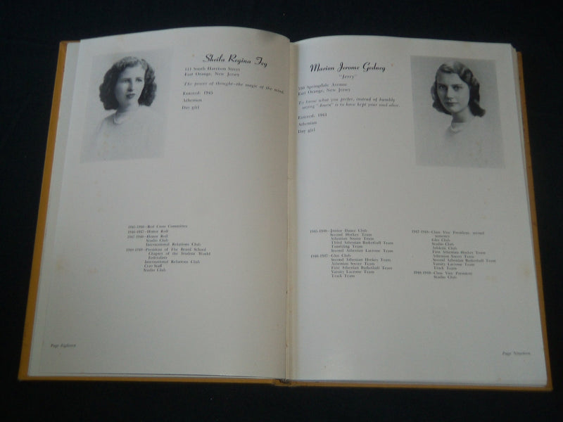 1946 THE CLIO BEARD SCHOOL YEARBOOK - ORANGE NEW JERSEY - GREAT PHOTOS - YB 1646