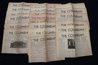 1935-1937 THE COLUMBIAN HIGH SCHOOL NEWSPAPER- S. ORANGE, NJ - LOT OF 28- O 3467