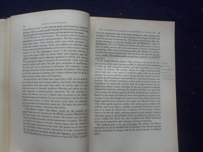 1931 SOCIAL PSYCHOLOGY HARDCOVER BOOK BY KIMBALL YOUNG - KD 8396