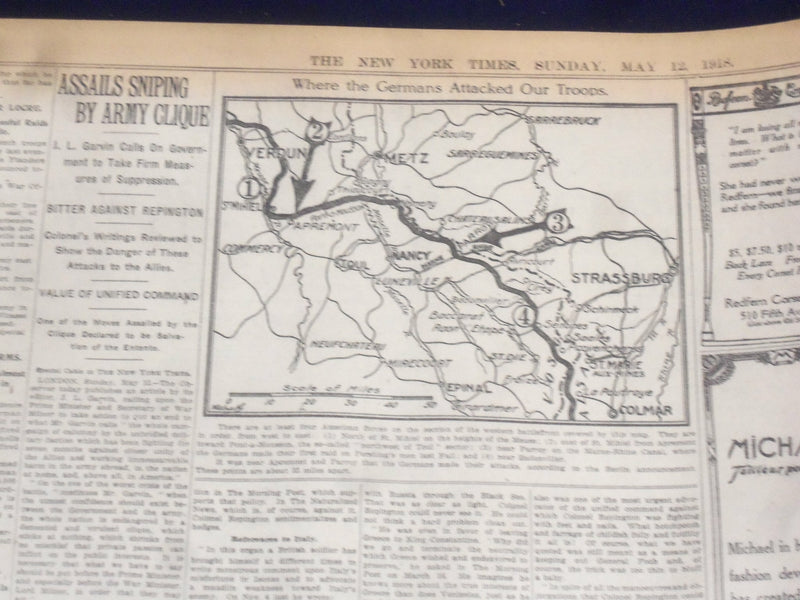 1918 MAY 12 NEW YORK TIMES - AMERICAN TROOPS CHEERED IN LONDON - NT 8179