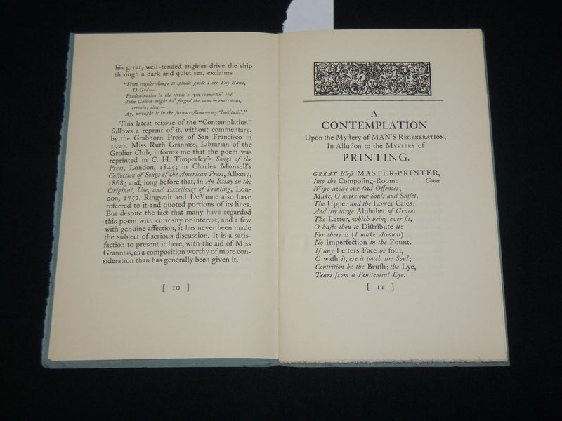 1939 A CONTEMPLATION MAN'S REGENERATION SOFTCOVER BOOK - J 6507