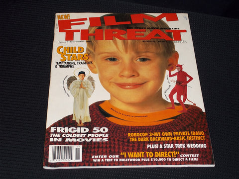 1991 NOVEMBER FILM THREAT MAGAZINE - MACCAULAY CULKIN PREMIER ISSUE - E 14349