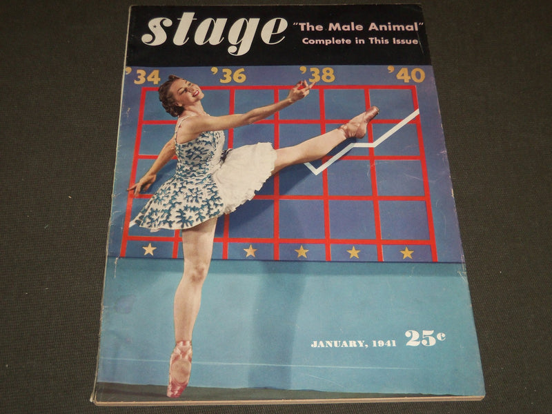 1941 JANUARY THE STAGE MAGAZINE - NICE COVER - GREAT PHOTOS & ADS - ST 37