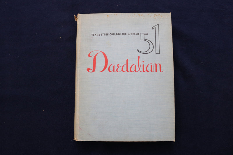 1951 DAEDALIAN TEXAS STATE COLLEGE FOR WOMEN YEARBOOK - DENTON, TX - YB 3440