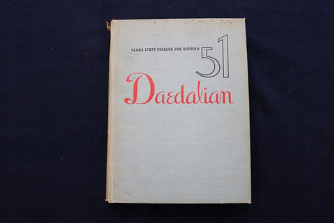 1951 DAEDALIAN TEXAS STATE COLLEGE FOR WOMEN YEARBOOK - DENTON, TX - YB 3440