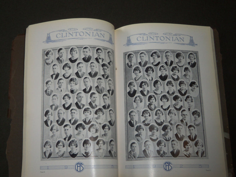 1925 THE CLINTONIAN CLINTON HIGH SCHOOL YEARBOOK - IOWA - PHOTOS - YB 1446