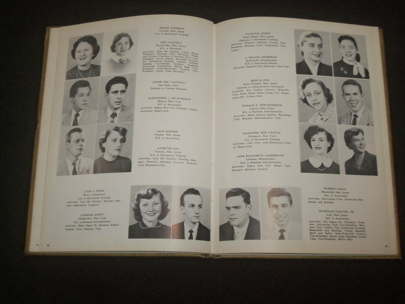 1954 THE SHADOW RIDER COLLEGE YEARBOOK - TRENTON, NEW JERSEY - YB 2089
