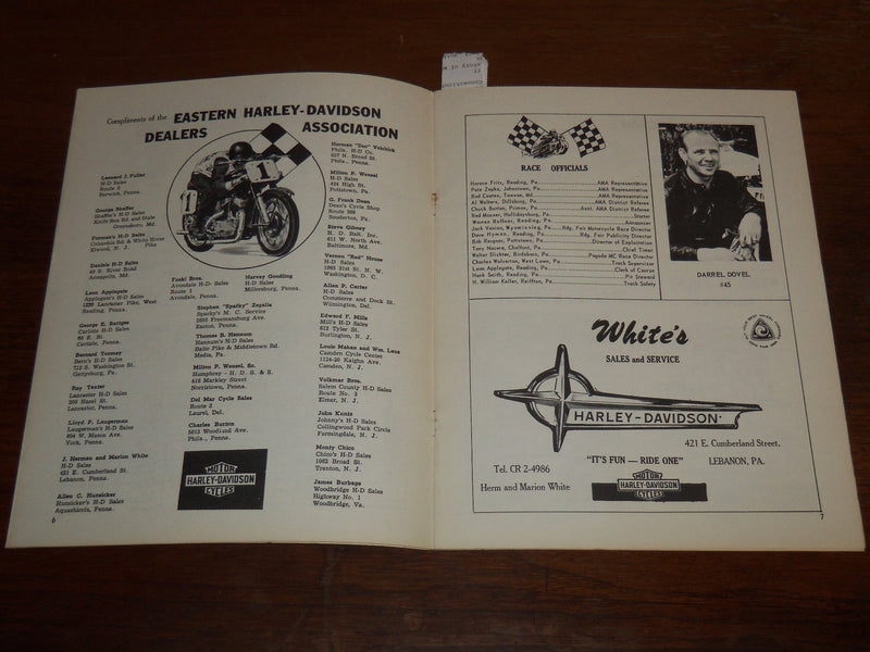1964 MOTOR CYCLE RACES HOLIDAY CLASSIC PROGRAM - READING FAIRGROUNDS - K 1110