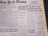 1931 JUNE 24 NEW YORK TIMES - POST & GATTY FAR OUT AT SEA - NT 5019