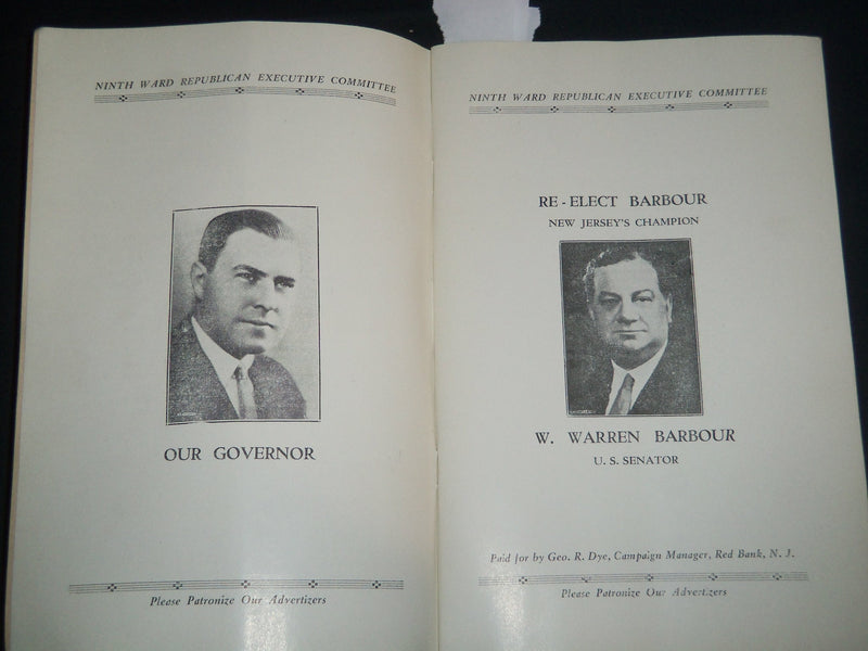 1936 OCT 16 NINTH WARD REPUBLICAN VARIETY SHOW & DANCE PROGRAM - NEWARK - J 4142