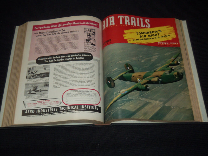 1941 JANUARY-DECEMBER AIR TRAILS MAGAZINE BOUND VOLUME - NICE COVERS - KD 3351N