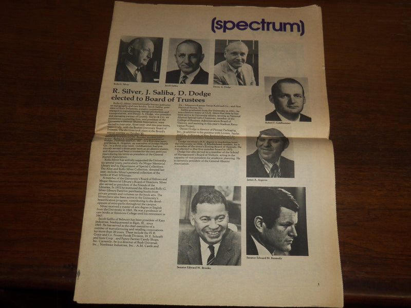 1975 NOVEMBER 5 SPECTRUM BOSTON UNIVERSITY NEWSPAPER - VOLUME 3 NO. 5 - K 1262