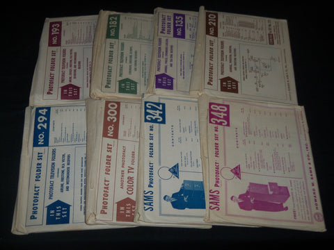 1951-1970 SAMS PHOTOFACT FOLDER SET LOT OF 20 - MANUALS & SCHEMATICS - O 2802