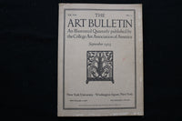 1925 SEPTEMBER THE ART BULLETIN MAGAZINE - NEW YORK UNIVERSITY COVER - B 1126A