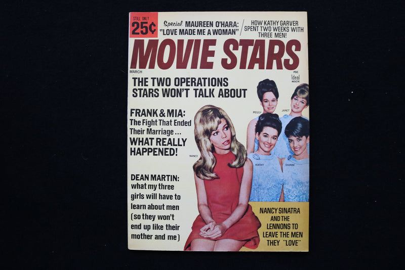 1968 MARCH MOVIE STARS MAGAZINE - NANCY SINATRA & LENNON SISTERS COVER - E 24229