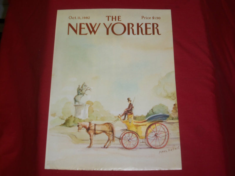 1982 OCTOBER 11 NEW YORKER MAGAZINE FRONT COVER ONLY - GREAT ART FOR FRAMING