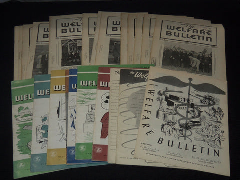 1945-1960 THE WELFARE BULLETIN MAGAZINE LOT OF 24 ISSUES - O 3782