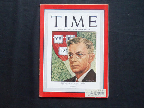 1946 SEPTEMBER 23 TIME MAGAZINE - HARVARD'S JAMES BRYANT CONANT - T 1039