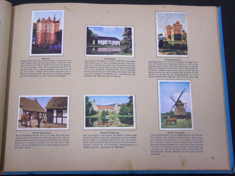 1950'S DANMARKS SERIE I BILLEDER BUILDING TOBACCO CARDS ALBUM - KD 3187