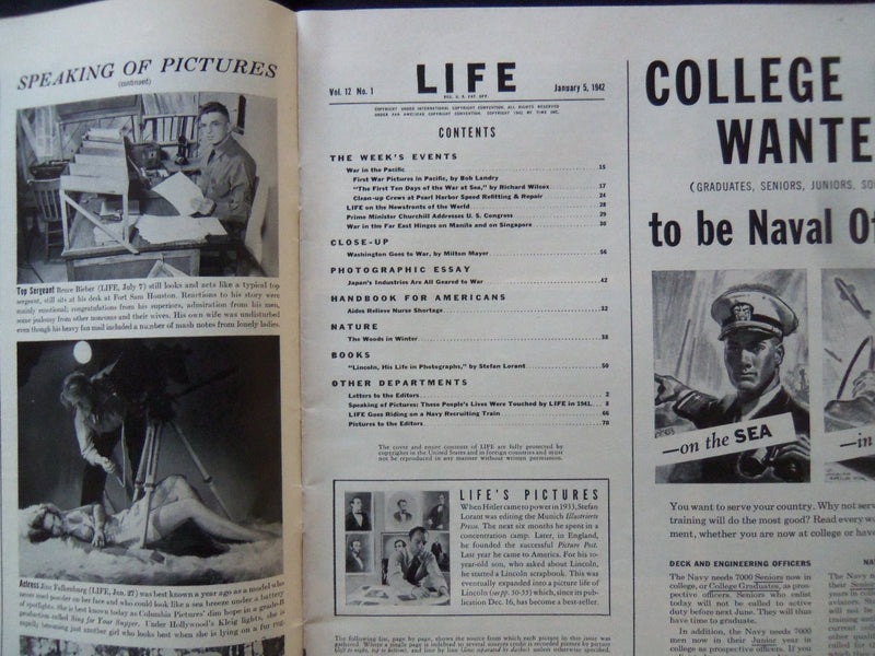 1942 JANUARY 5 LIFE MAGAZINE - WANTED... 5,000 NURSES - L 268