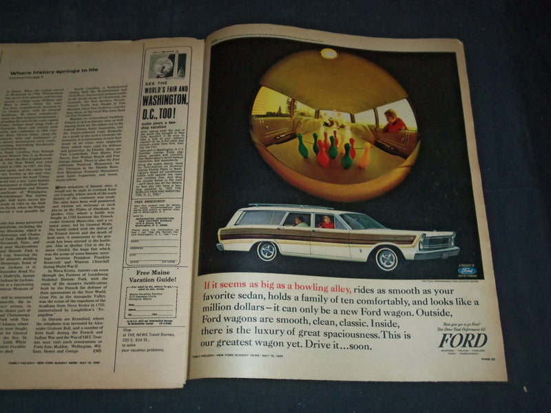 1962 & 1965 NY SUNDAY NEWS COLOROTO MAGAZINE - FAMILY HOLIDAY- LOT OF 2 -NP 3460