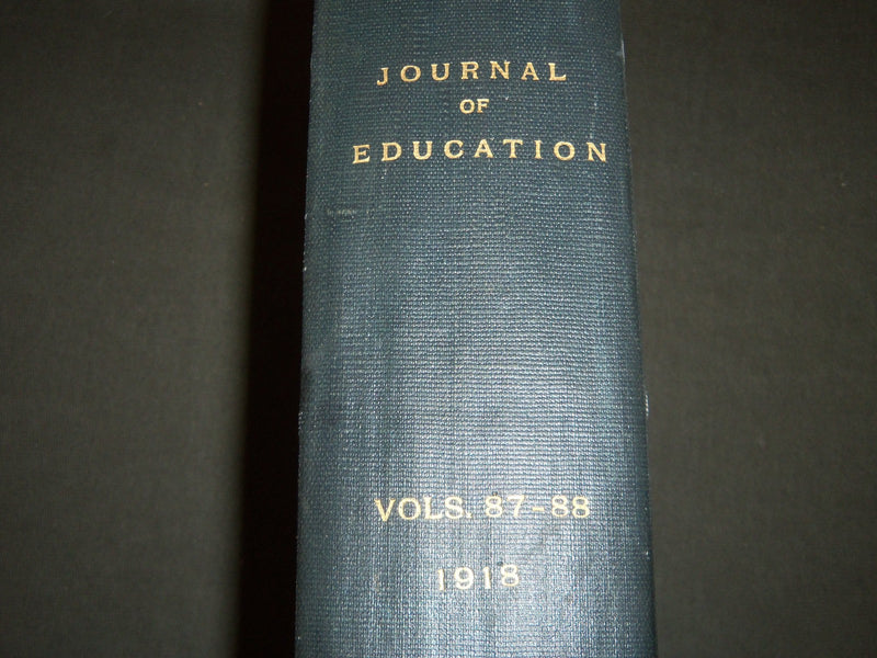1918 JANUARY-DECEMBER JOURNAL OF EDUCATION BOUND VOLUME - COMPLETE YEAR - R 890